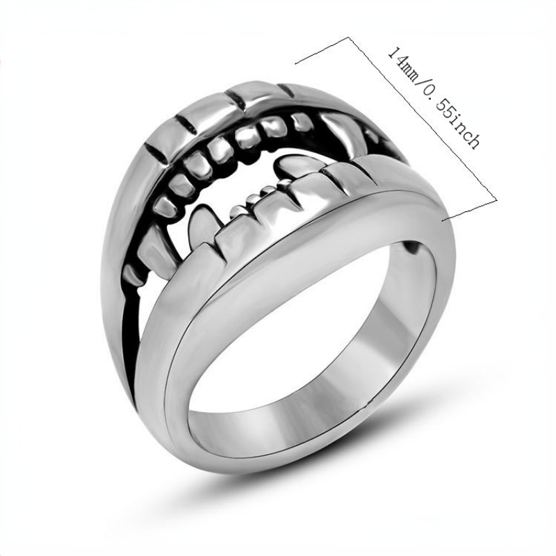 Men's Exaggerated Retro Tooth Ring